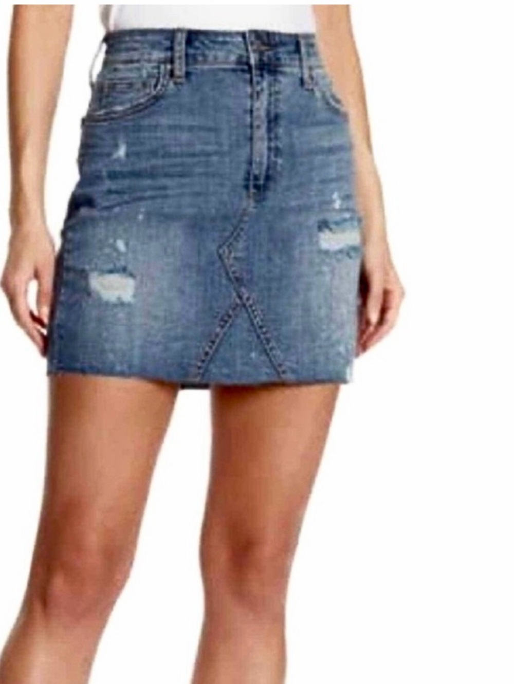 JOE'S JEANS Karen HIGH WAIST Distressed denim mini skirt size W26